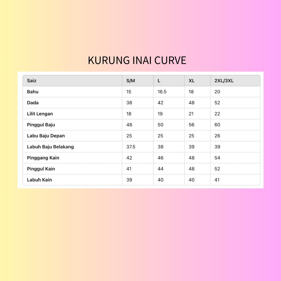 Kurung Inai - Curve dan Plus Size Friendly